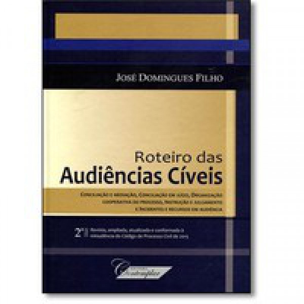 Capa de Roteiro das Audiências Cíveis - José Domingues Filho