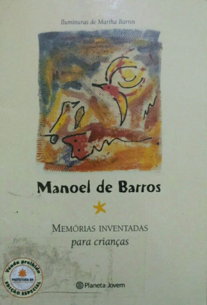 Capa de Memórias Inventadas para crianças - Manoel de Barros