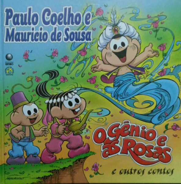 Capa de O gênio e as rosas e outros contos - Paulo Coelho; Maurício de Sousa