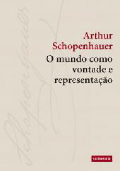 Capa de O mundo como vontade e representação - Arthur Schopenhauer