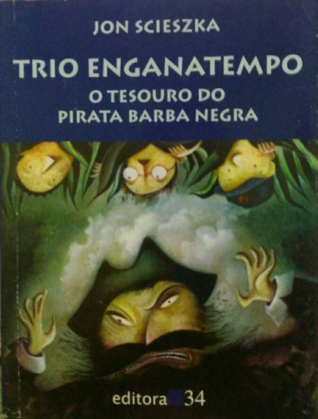 Capa de Trio Enganatempo O Tesouro do Pirata Barba Negra - Jon Scieszka