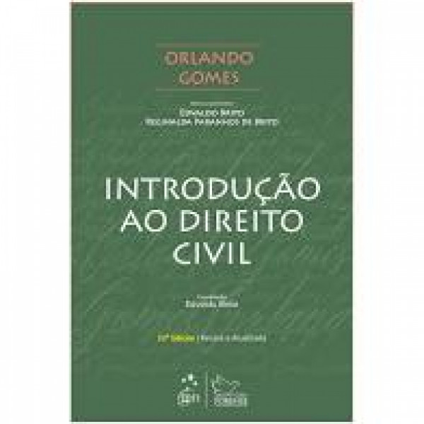 Capa de Introdução ao direito civil - Orlando Gomes