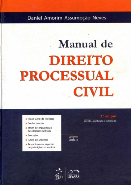 Capa de Manual de Direito Processual Civil - Daniel Amorim Assumpção Neves