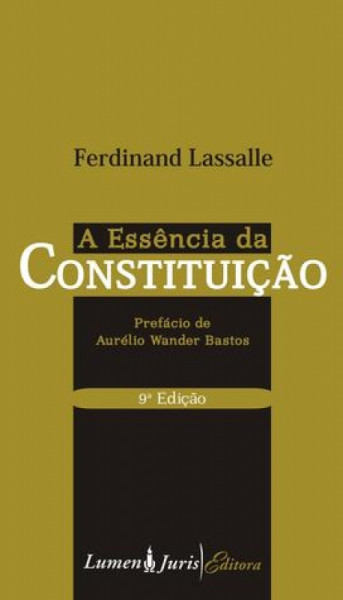 Capa de A essência da constituição - Ferdinand Lassalle