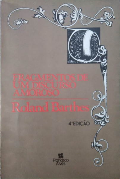 Capa de Fragmentos de um discurso amoroso - Roland Barthes