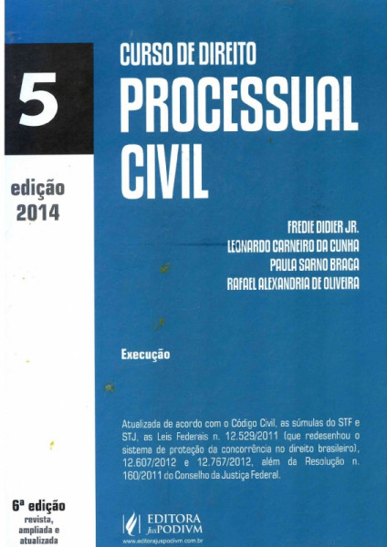 Capa de Curso de direito processual civil volume 5 - Fredie Didier Jr.; Leonardo C. Cunha; Paula Sarno Braga; Rafael A. de Oliveira