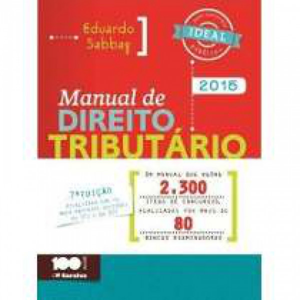 Capa de Manual de direito tributário - Eduardo de Moraes Sabbag
