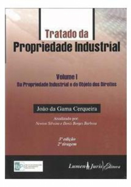 Capa de Tratado da Propriedade Industrial - João da Gama Cerqueira