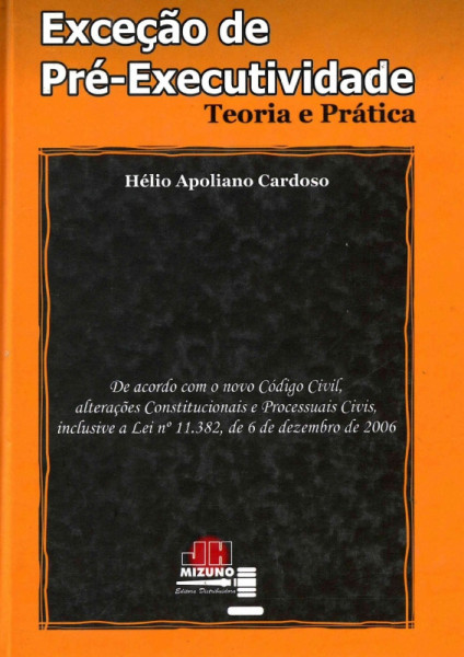 Capa de Execução de Pré-Executividade - Hélio Apoliano Cardoso