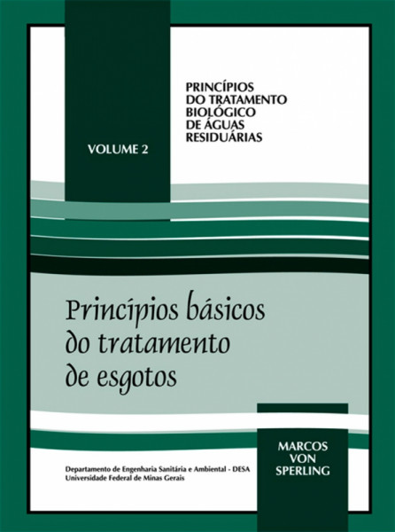Capa de Princípios do Tratamento de Àguas Residuárias - Volume 2 - Marcos Von Sperling