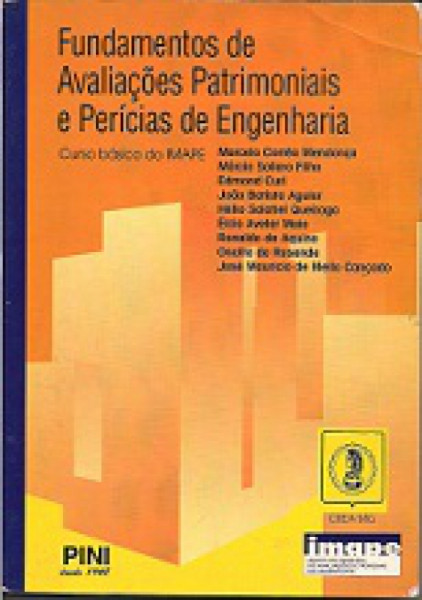Capa de Fundamentos de Avaliações Patrimoniais e Perícias de Engenharia - Macelo Correa Mendonça, Marcio Sollero Filho, Edmond Curi, etc.