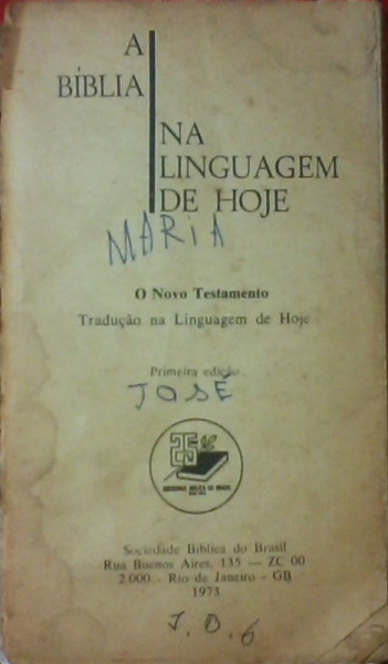 Capa de A Bíblia na linguagem de hoje - Sociedade Bíblica do Brasil