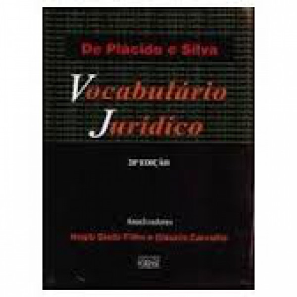 Capa de Vocabulário júridico - De Plácido e Silva