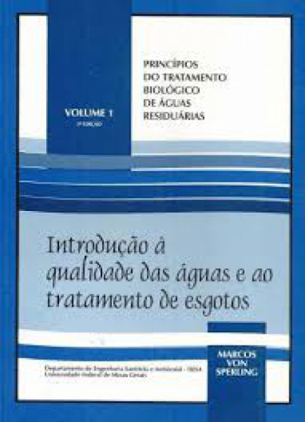 Capa de Príncipios do Tratamento Biológico de Águas residuárias - Volume 1 - Marco Von Sperling