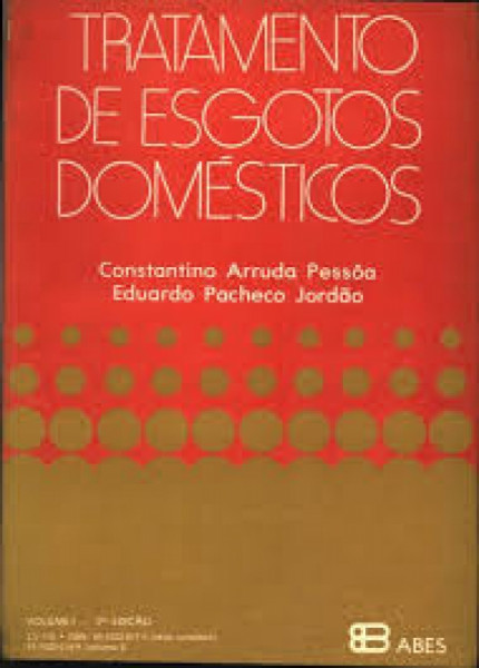 Capa de Tratamento de esgotos domésticos - Eduardo Pacheco Jordão; Constantino Arruda Pessôa
