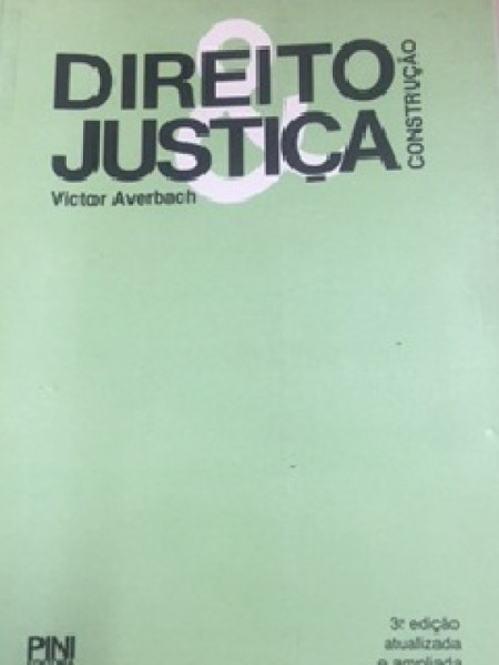 Capa de Direito Justiça Construção - Victor averbach