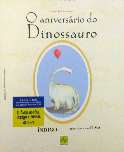 Capa de O aniversário do dinossauro - Índigo