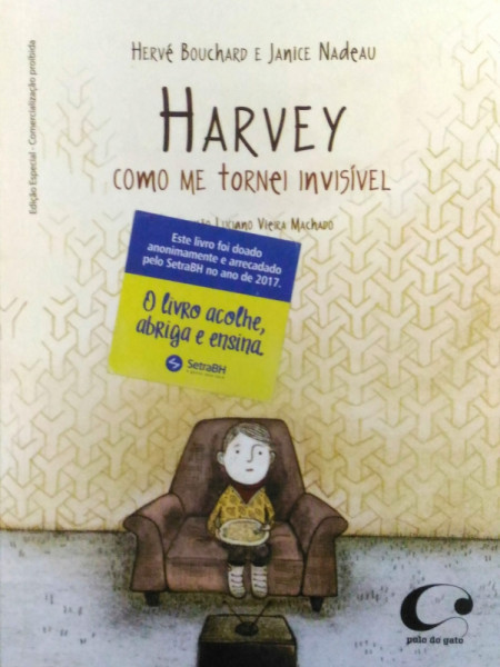 Capa de Harvey - Como me Tornei Invisível - Hervé Bouchard