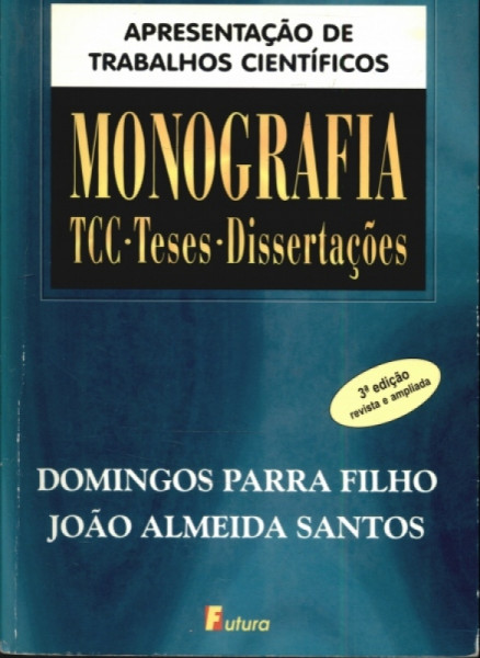 Capa de Apresentação de trabalhos científicos - Domingos Parra Filho João Almeida Santos