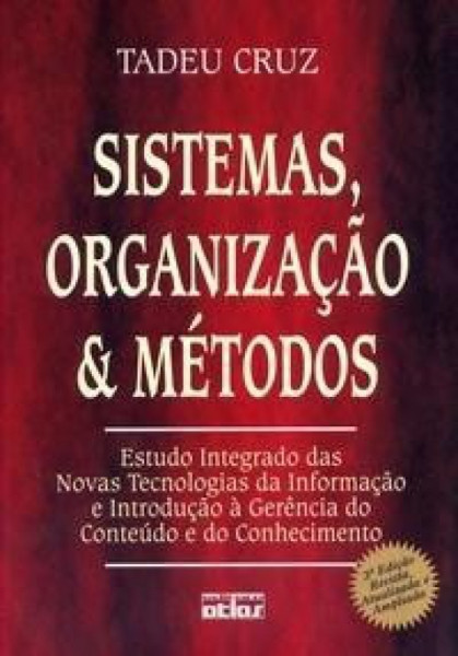 Capa de Sistemas, organização e métodos - Tadeu Cruz