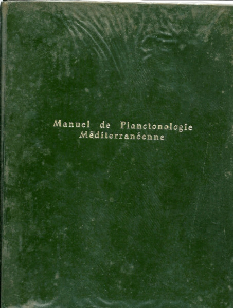 Capa de Manuel de Planctonologie Méditerranéene - TRÉGOUBOFF, Grégoire ROSE, Maurice