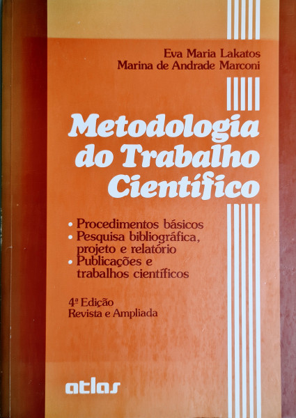 Capa de Metodologia do trabalho científico - Marina de Andrade Marconi; Eva Maria Lakatos