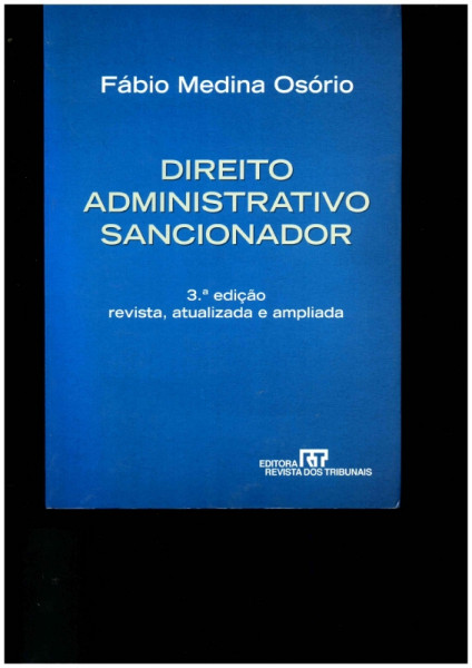 Capa de Direito administrativo sancionador - Fábio Medina Osório