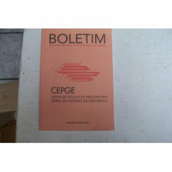 Capa de Boletim CEPGE - Centro de Estudos da Procuradoria Geral do Estado de São Paulo - Centro de Estudos da PGESP