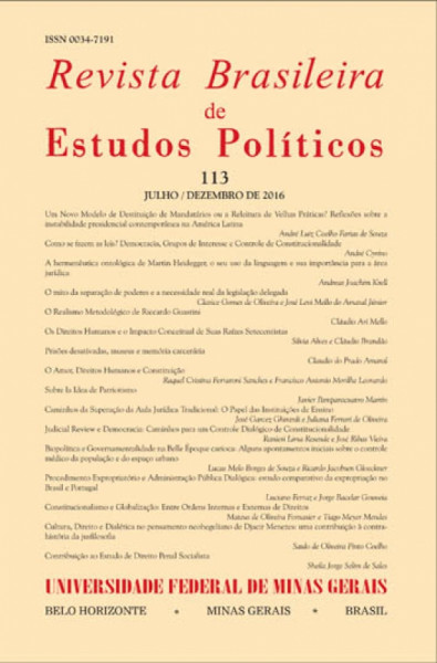 Capa de Revista Brasileira de Estudos Políticos - 