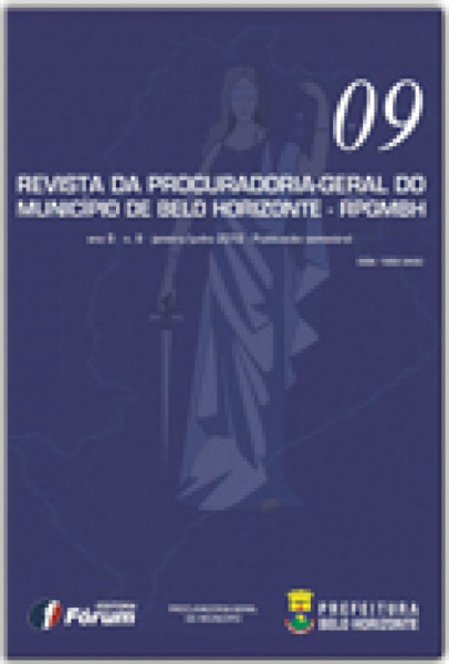 Capa de Revista da Procuradoria-Geral do Município de Belo Horizonte - RPGMBH