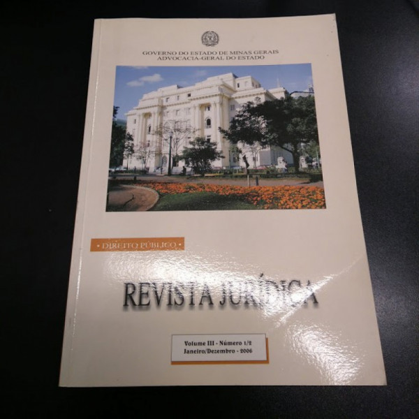Capa de Revista jurídica - Advocacia Geral do Estado de Minas Gerais