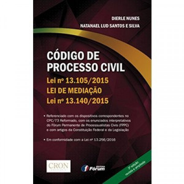 Capa de Código de Processo Civil - Dierle Nunes; Natanael Lud Santos e Silva
