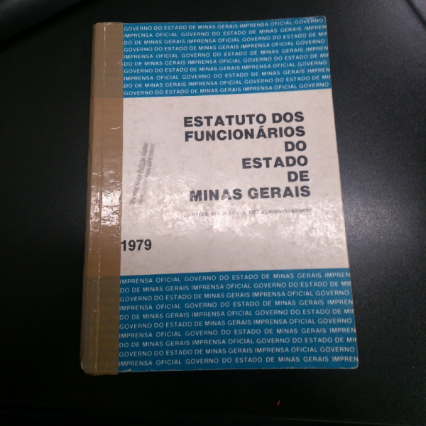 Capa de Estatuto dos Funcionários do Estado de Minas Gerais/1979 - Assessoria Técnico-Consultiva do Governador do Estado