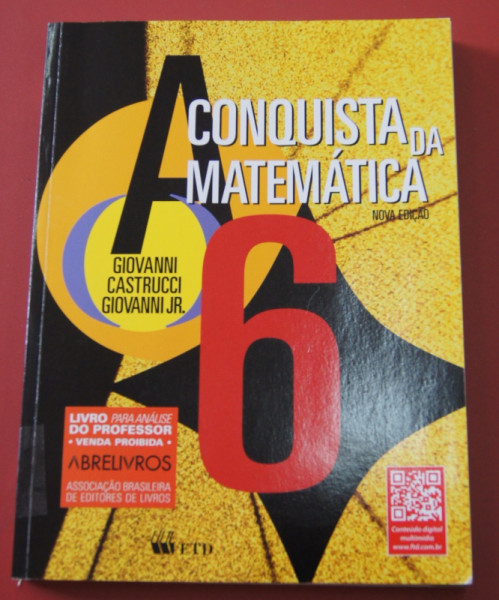Capa de A conquista da matemática 6º ano - José Ruy Giovanni; Benedicto Castrucci; José Ruy Giovanni Jr.