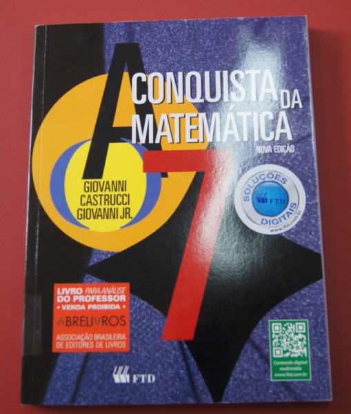 Capa de A conquista da matemática 7º ano - José Ruy Giovanni; Benedicto Castrucci; José Ruy Giovanni Jr.