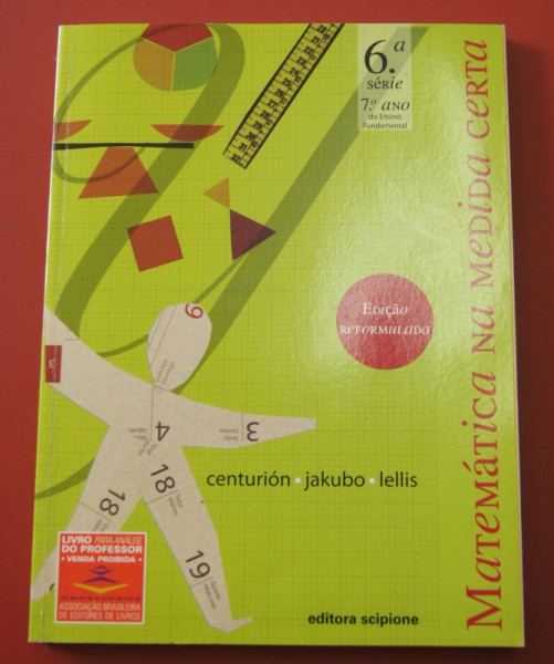 Capa de Matemática na medida certa - Livro do Professor - 7º ano - Marília Ramos Centurión José Jakubovic Marcelo Lellis