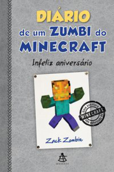 Capa de Diário de um zumbi do minecraft - Zack Zombie