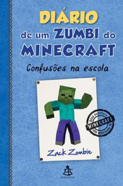 Capa de Diário de um zumbi do minecraft - Zack Zombie