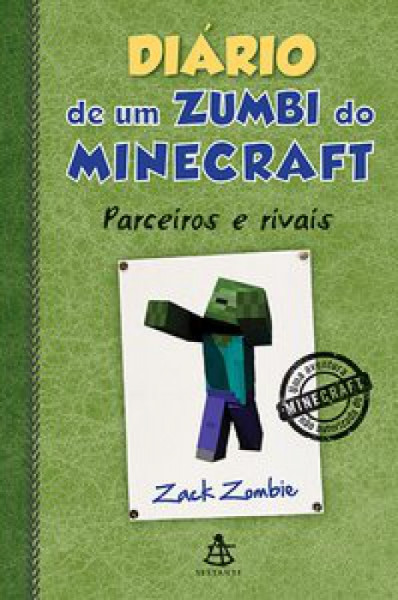 Capa de Diário de um zumbi de minecraft - Zack Zombie