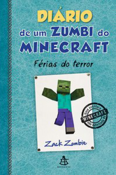 Capa de Diário de um zumbi de minecraft - Zack Zombie