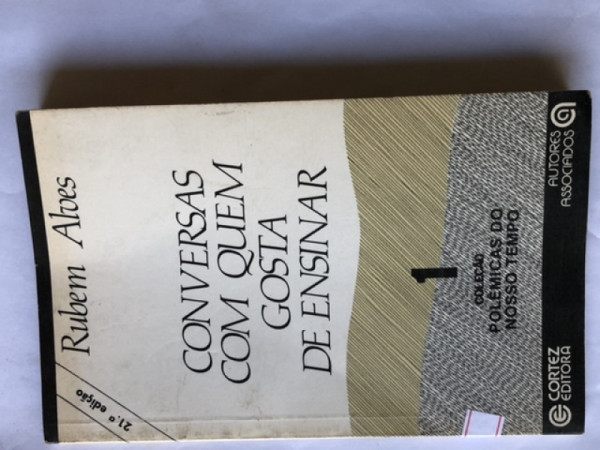 Capa de Conversas com quem gosta de ensinar - Rubem Alves