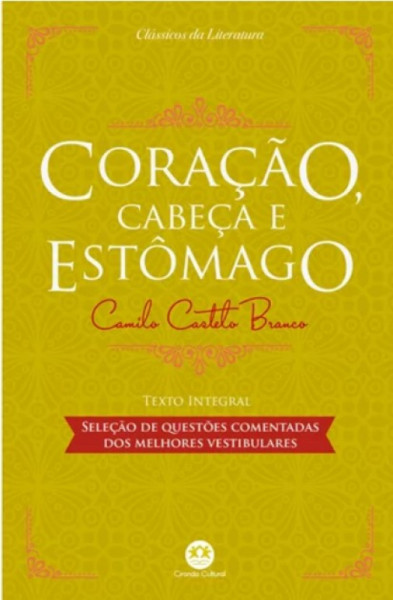 Capa de Coração, cabeça e estômago - Camilo Castelo Branco