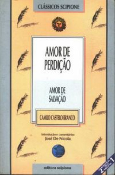Capa de Amor de perdição e Amor de Salvação - Camilo Castelo Branco