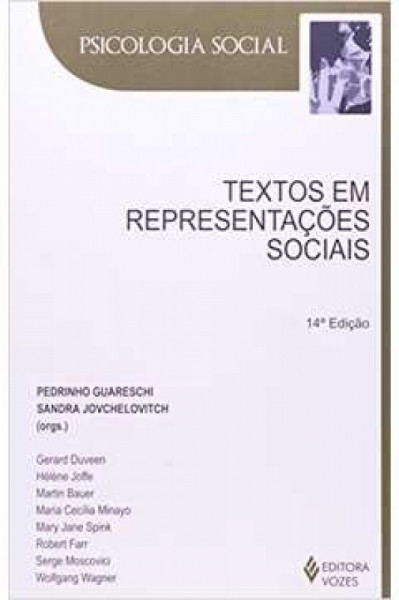 Capa de Textos em representações sociais - Pedrinho Guareschi (org.); Sandra Jovchelovitch (org.)