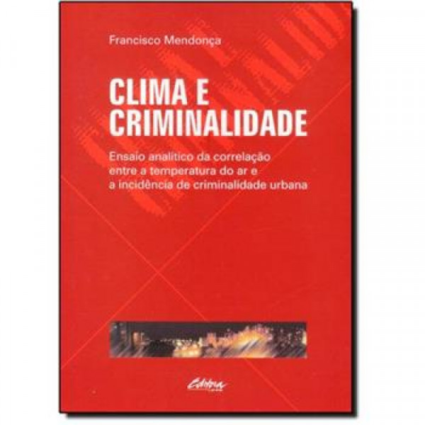 Capa de Clima e Criminalidade - Mendonça-Francisco