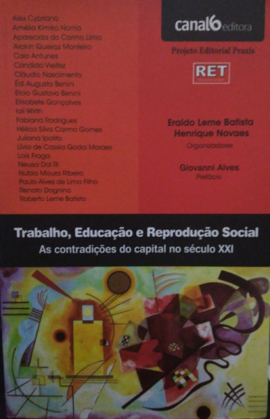 Capa de Trabalho, Educação e Reprodução Social - Eraldo Leme Batista e Henrique Novaes
