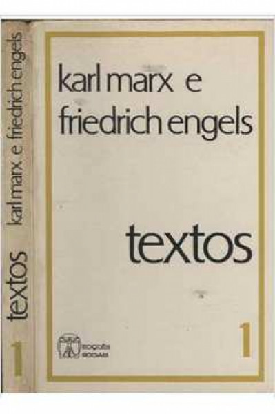 Capa de Textos volume I - Karl Marx; Friedrich Engels