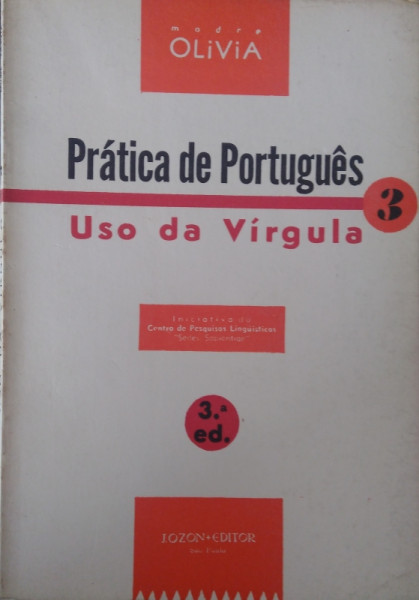Capa de Prática de Português: Uso da Vírgula - Madre Olivia