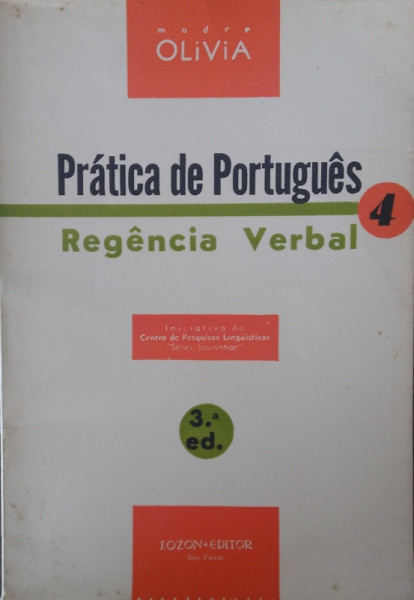 Capa de Prática de Português: Regência Verbal - Madre Olívia