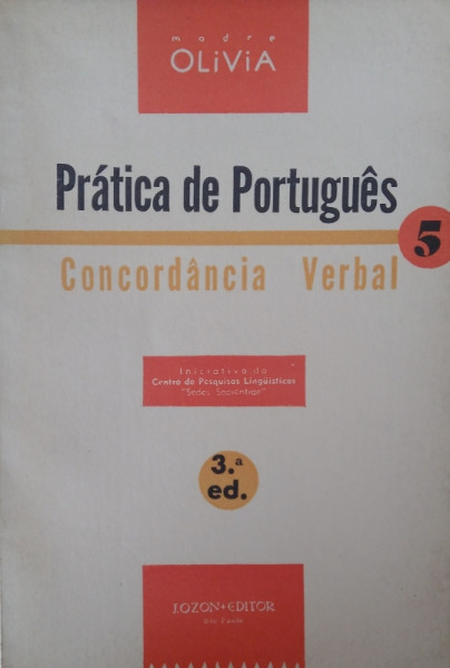Capa de Prática de Português: Concordância Verbal - Madre Olívia